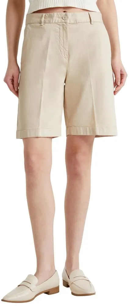 Benetton 4CDRD901W Bermuda Donna Beige in Cotone Regular Fit
