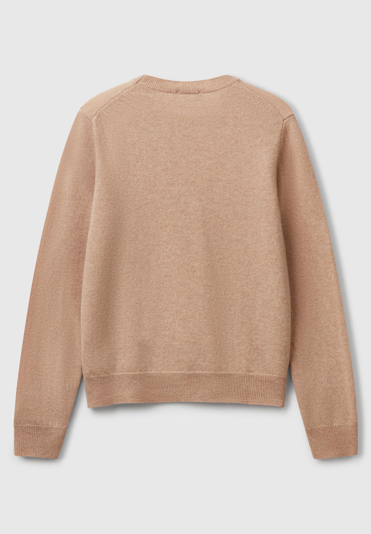Benetton 1002d1k01 maglione donna beige 562 girocollo