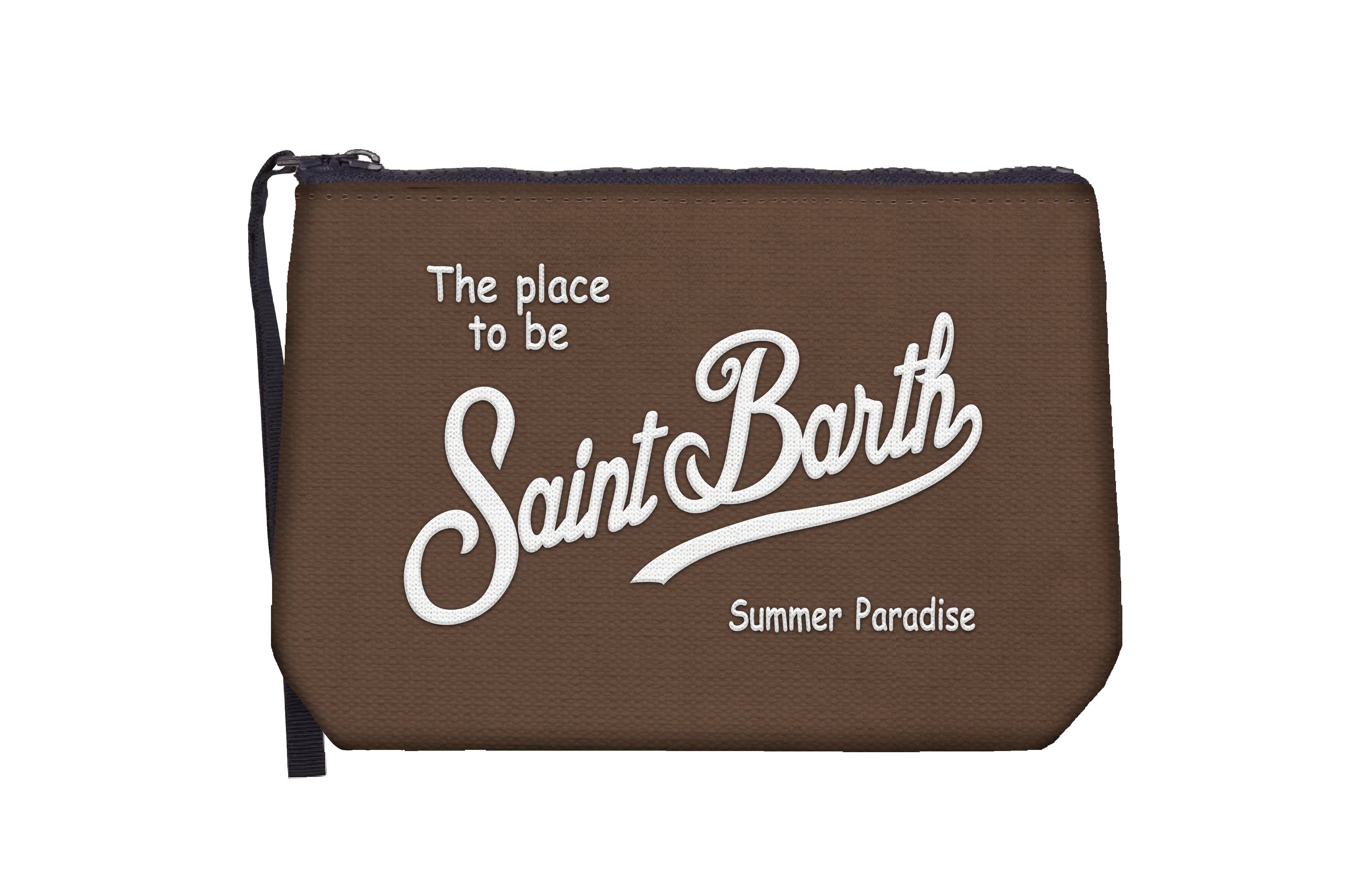 MC2 Saint Barth Aline Canvas Pochette Marrone