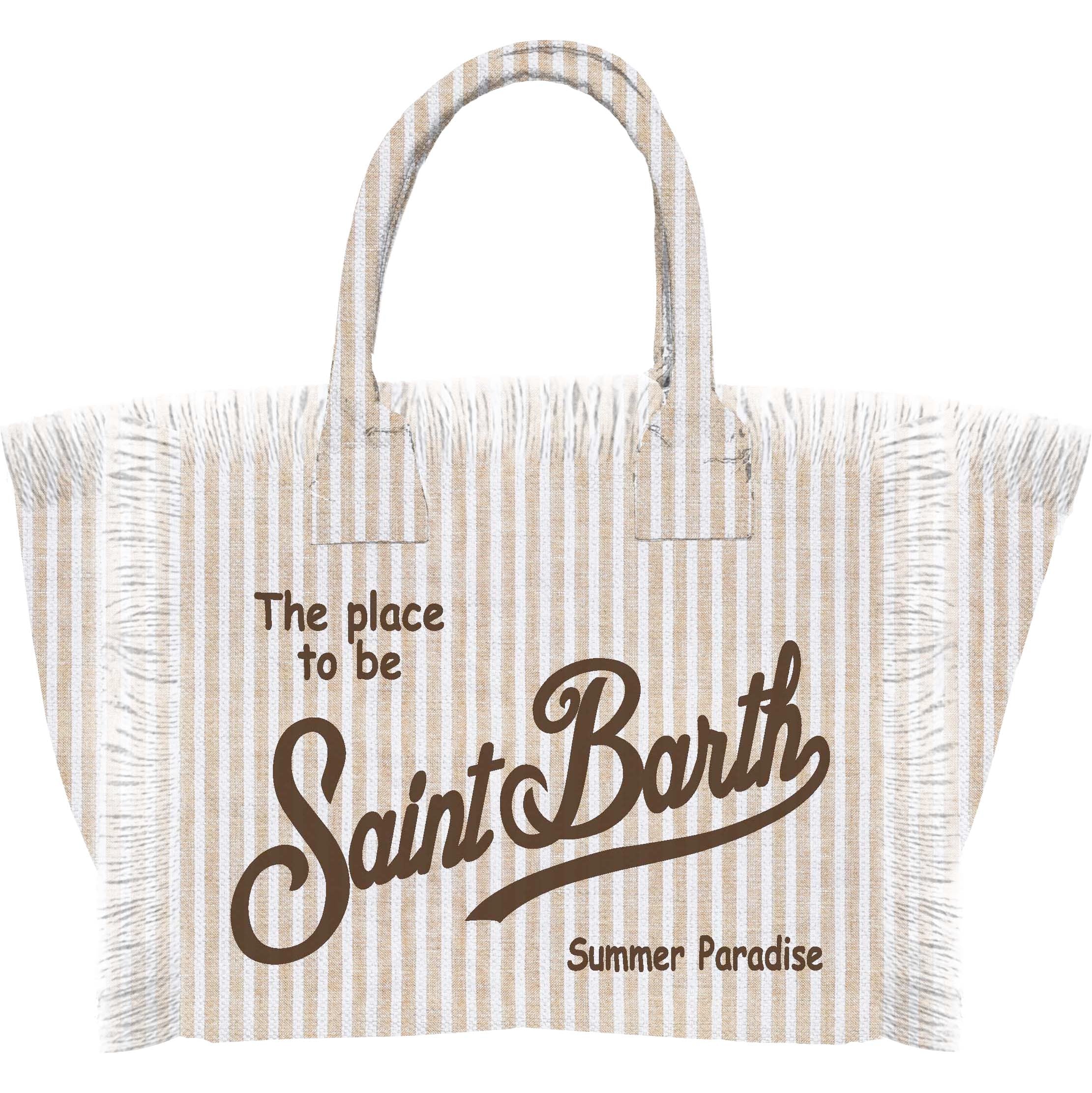 MC2 Saint Barth Vanity Linen borsa lino beige righe