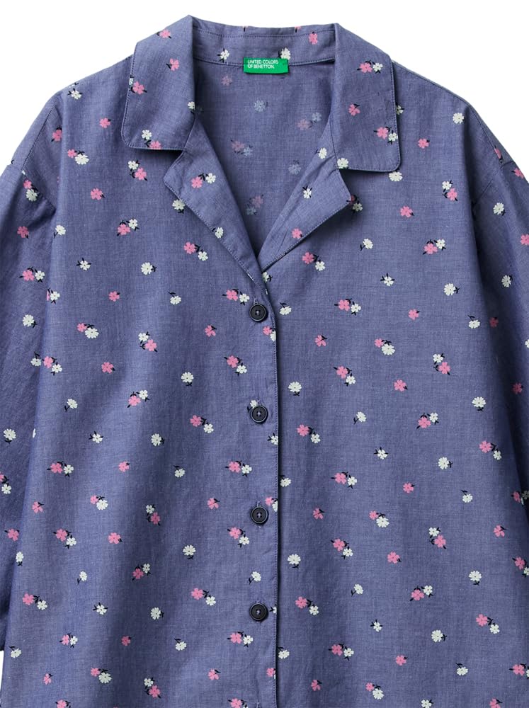 Benetton 46QX3P00Z Set Pigiama Donna Chambray XX