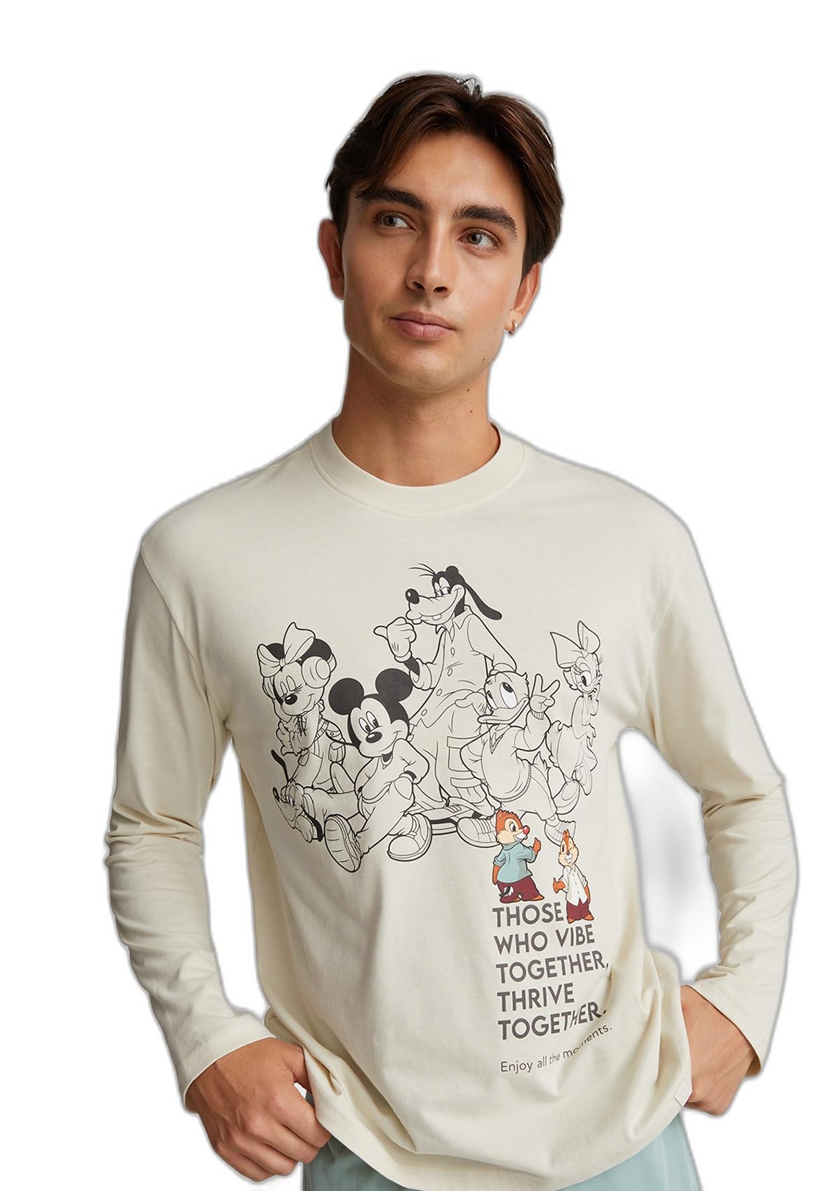 Benetton Pigiama Maglia Uomo Disney maniche lunghe jersey