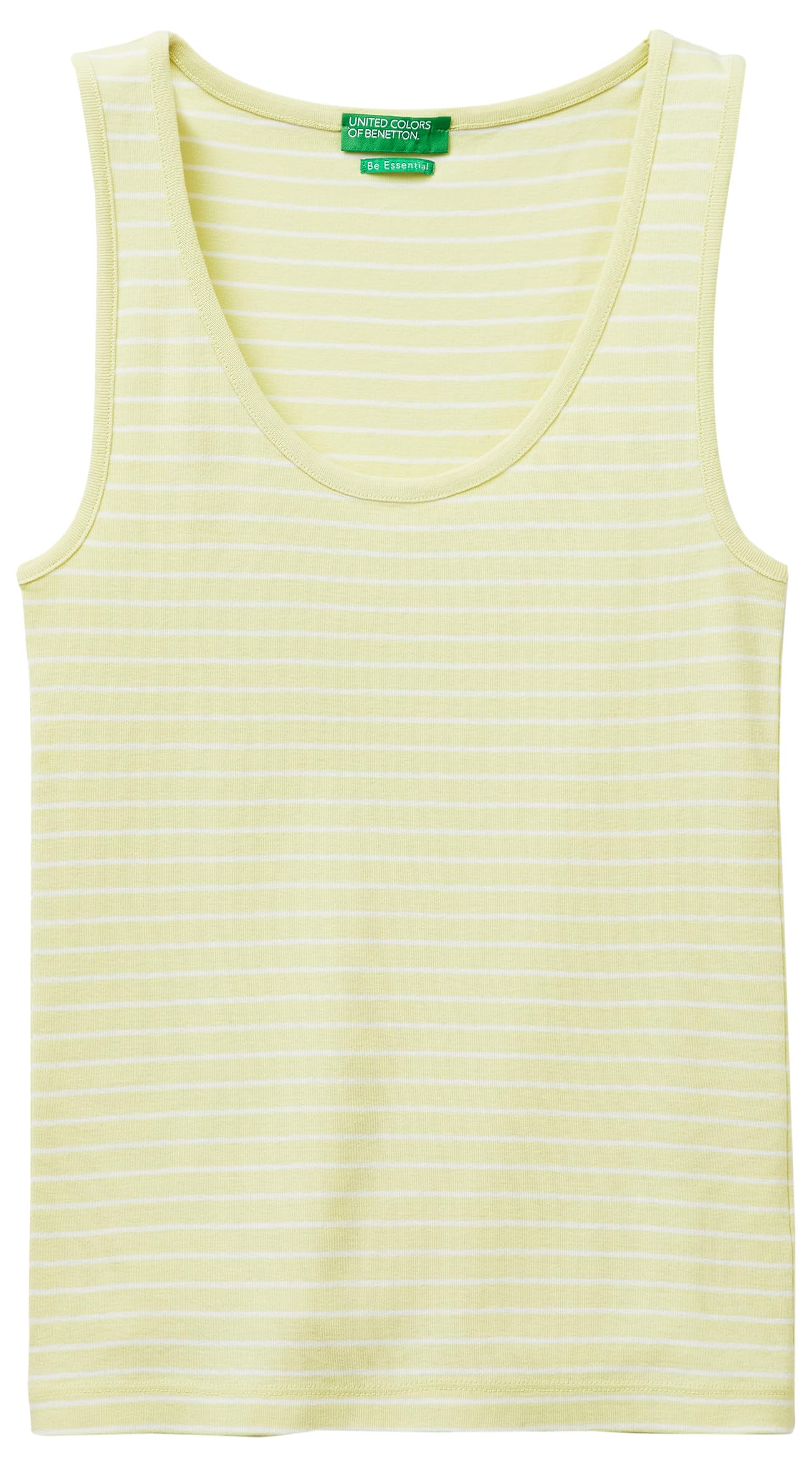 Benetton Canotta Costina Rigata Slim Fit Donna