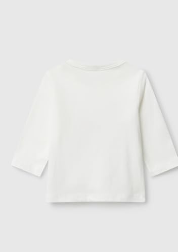 Benetton t-shirt bimbo cotone bio bianco stampa taglia 74