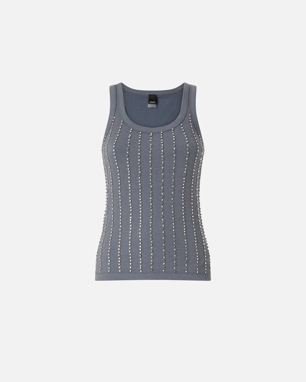 Pinko Cecily 106265 A334 canottiera grigio donna