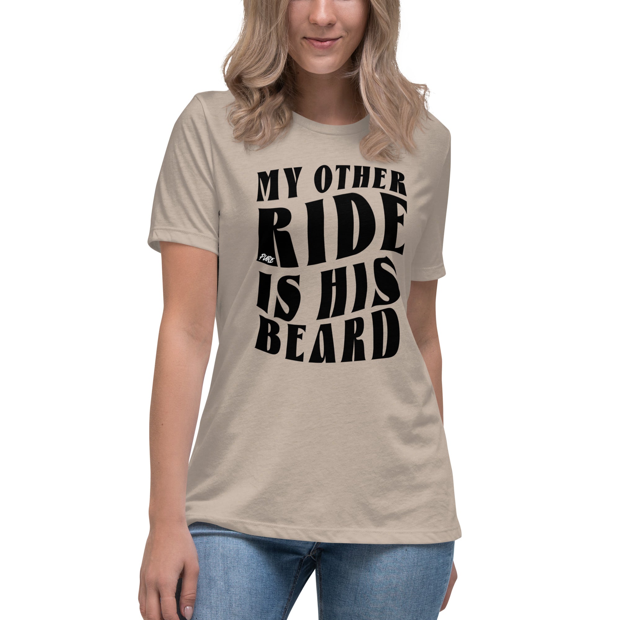 Pure Trash My Other Ride is His Beard maglietta donna navy