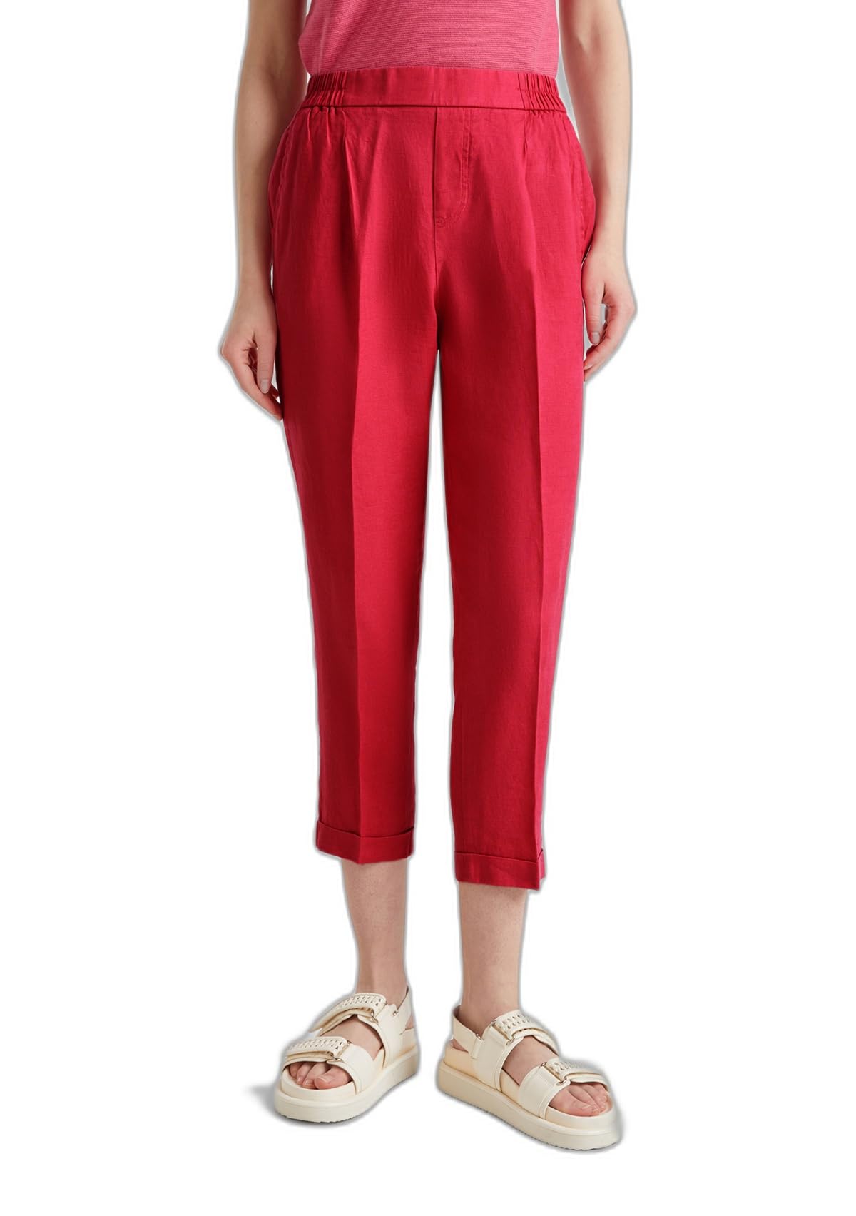 Benetton 4agh558x5 Pantaloni Donna Bianco Ottico