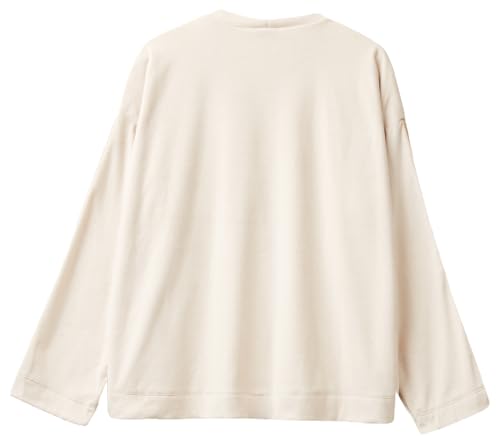 Benetton Maglieria 3jqa3m08b Maglione Beige ciniglia XXS