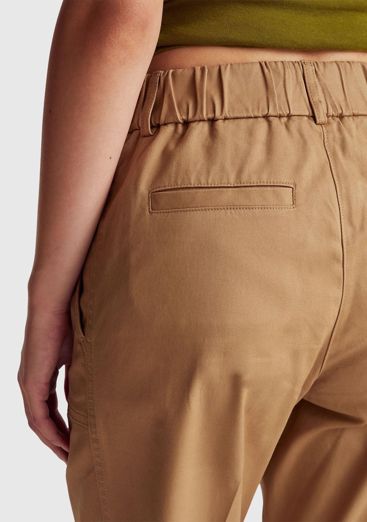 Benetton Pantaloni Donna Twill Cotone con Tasche Blu