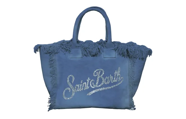 MC2 Saint Barth Vanity borsa canvas indaco strass