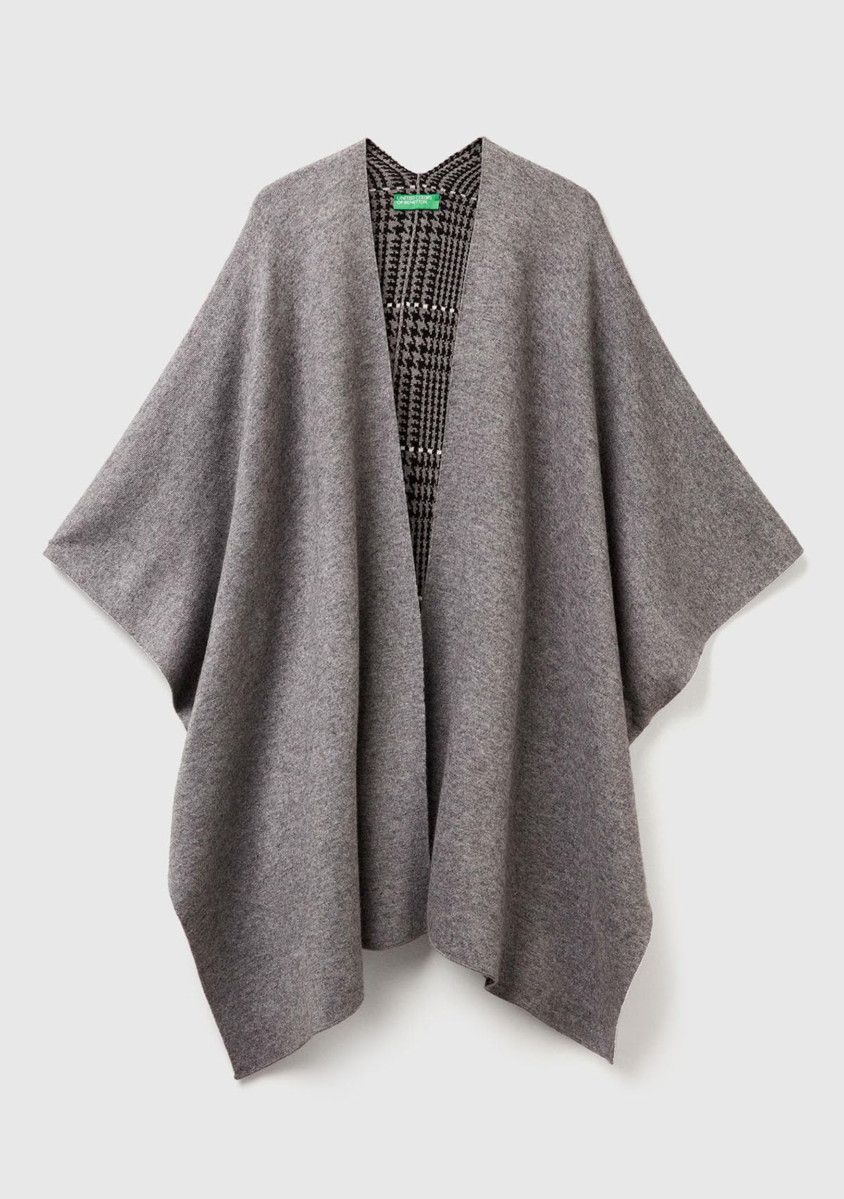 Benetton Maglieria 112heu01n Mantella Donna Grigio