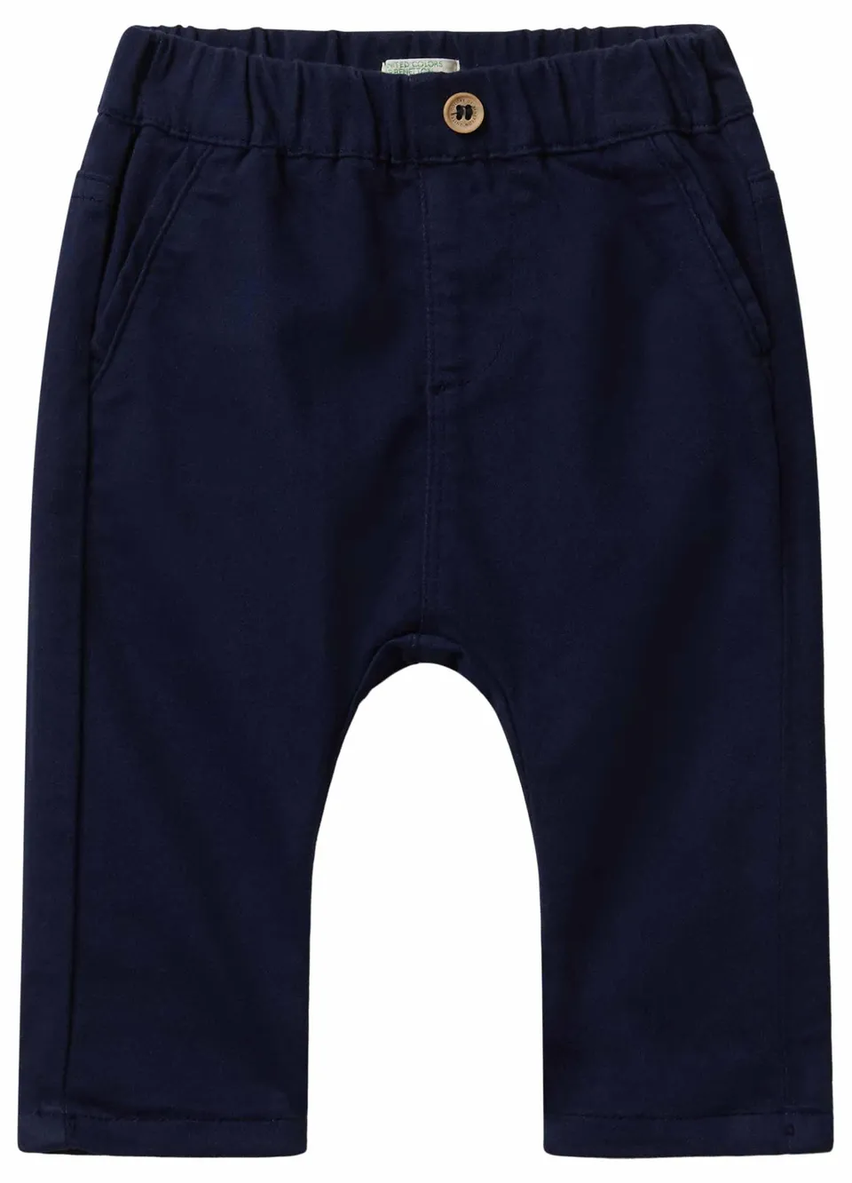 Benetton 4AU0AF018 Pantalone Cotone Blu 86 Bimbo Coniglietto