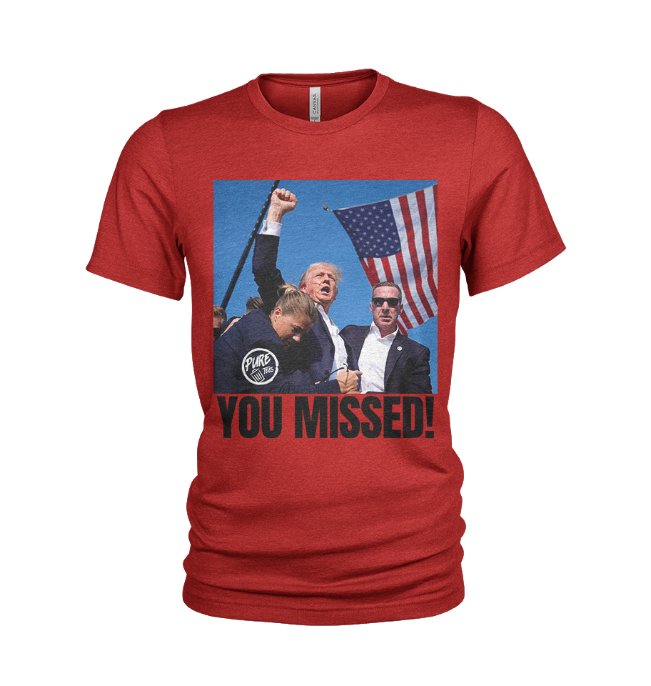 Pure Trash Trump You Missed t-shirt uomo rossa