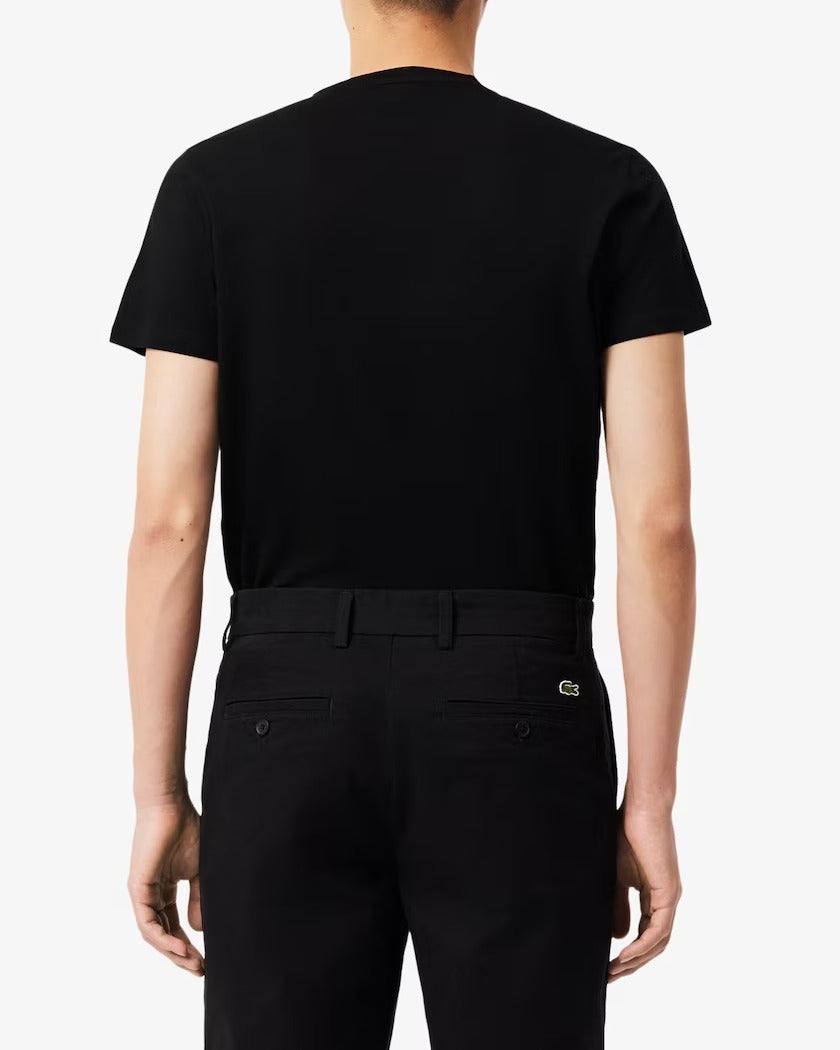 Lacoste TH6709 t-shirt uomo nero cotone Pima