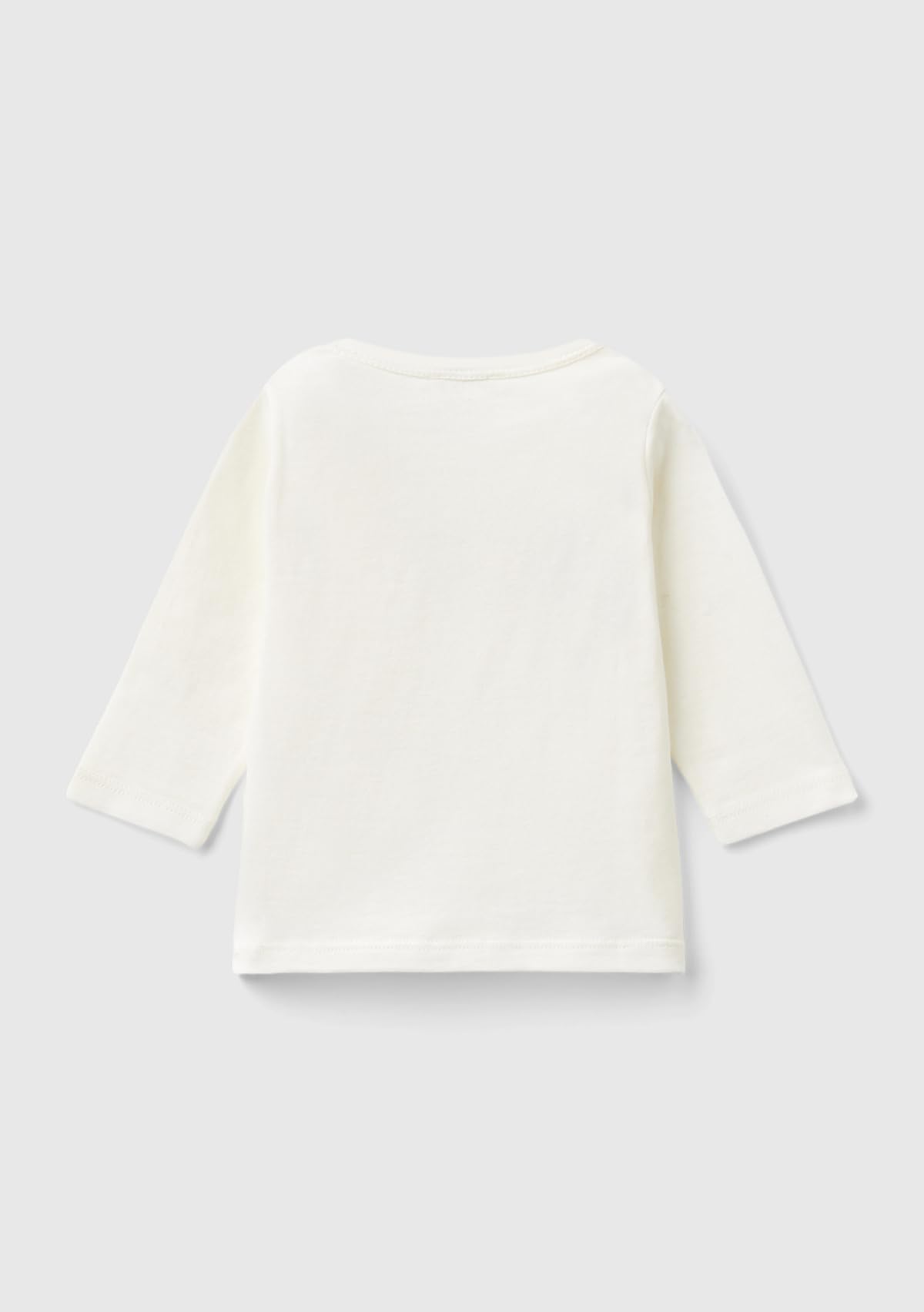 Benetton 3ATNA1055 t-shirt bimbo manica lunga bianco taglia 50