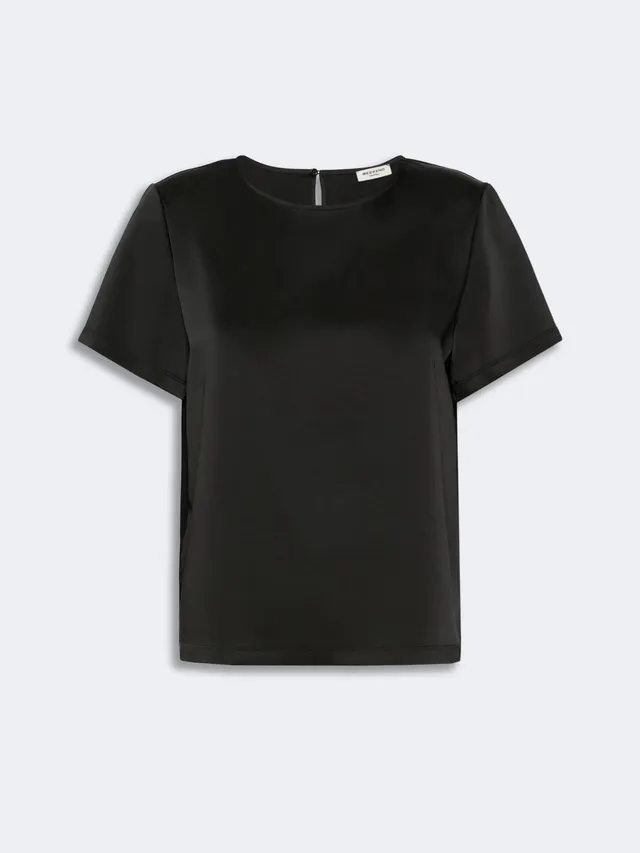 Weekend Max Mara Gilbert T-Shirt Nera Raso Viscosa