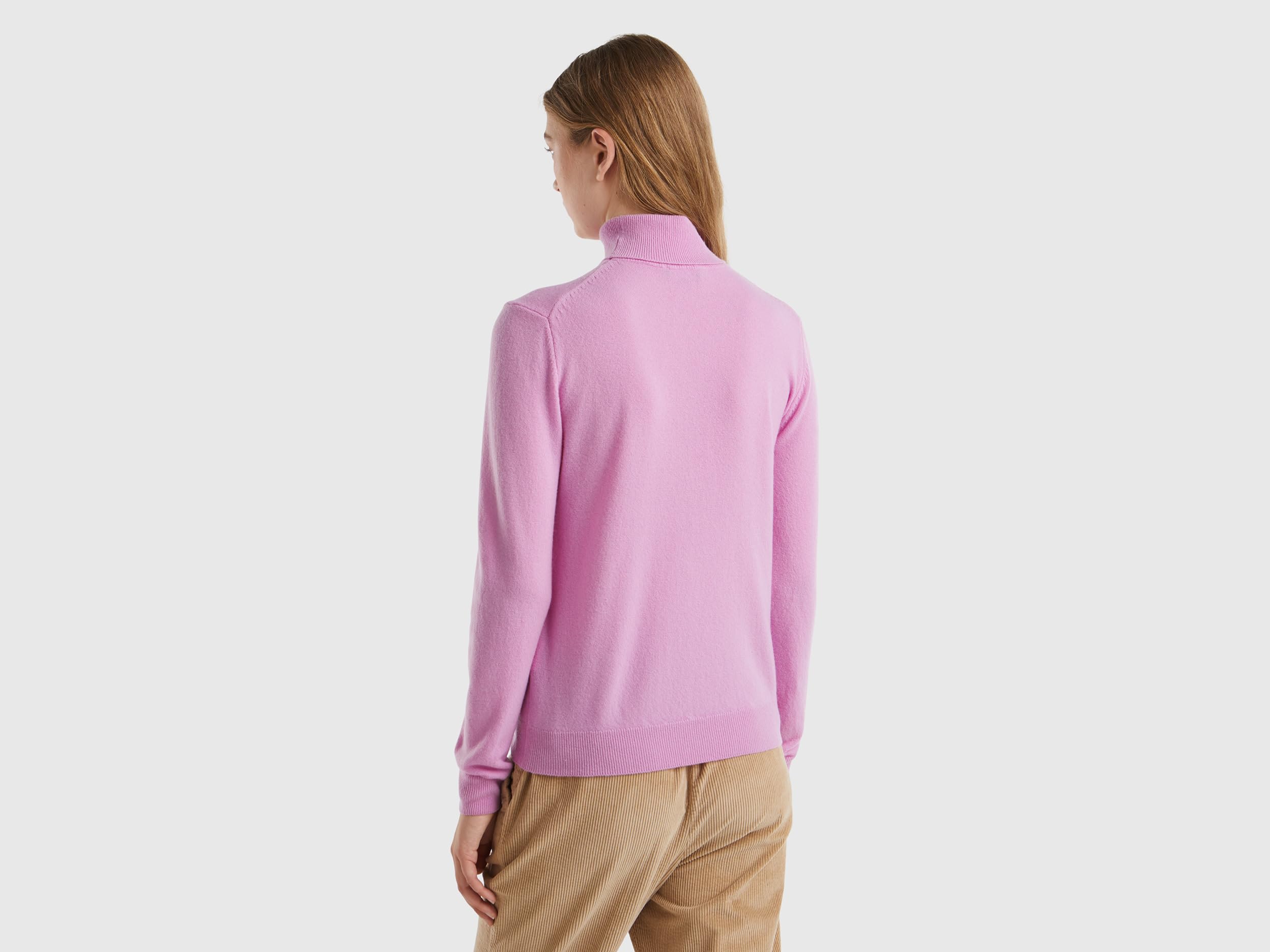Benetton Maglia Ciclista 1002d2348 Maglione Donna collo alto