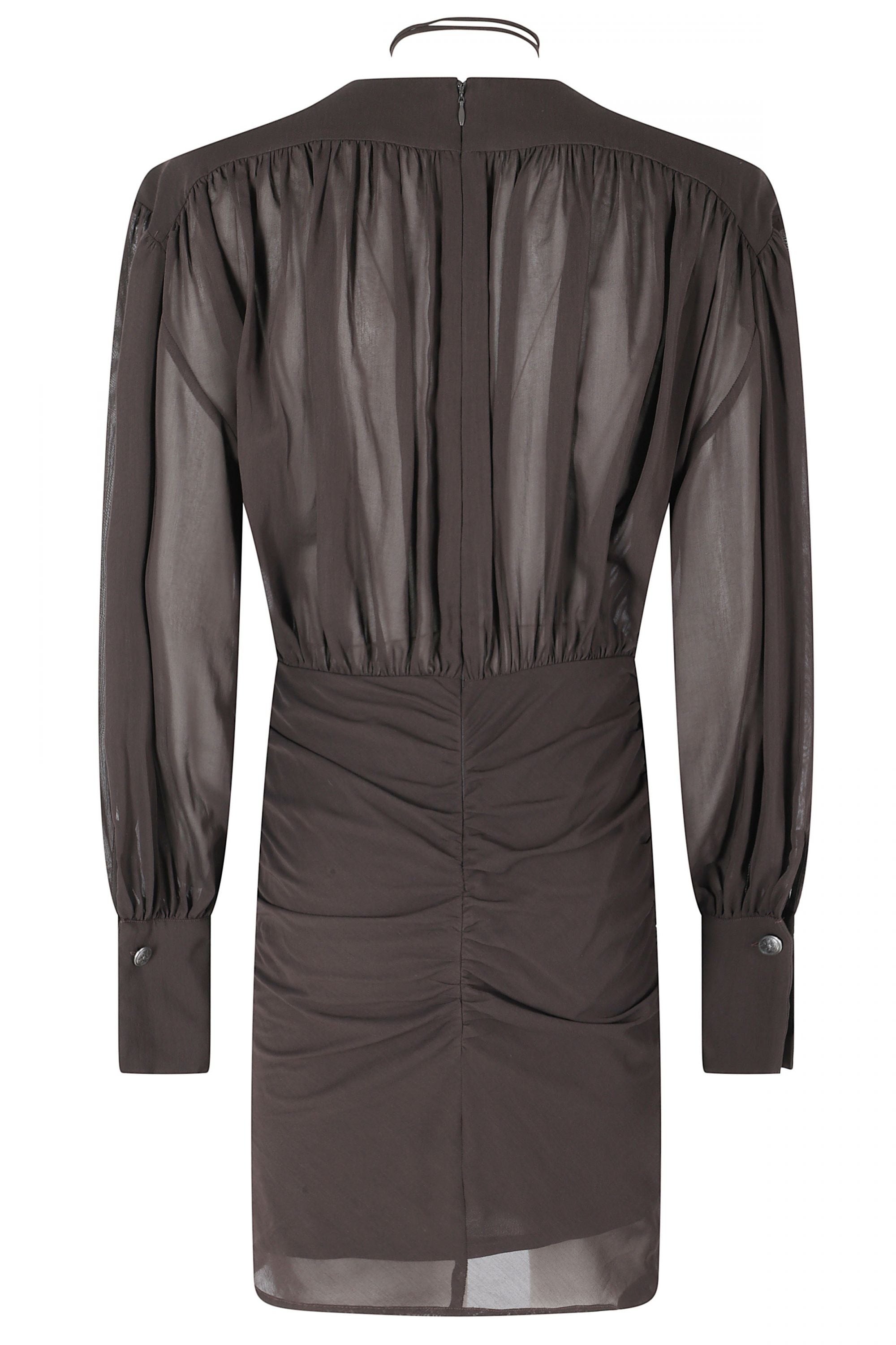 Pinko 106896 A3B2 Abito Corto Marrone Slim Viscosa