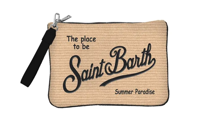 MC2 Saint Barth Parisienne Straw 00421L pochette paglia beige nero