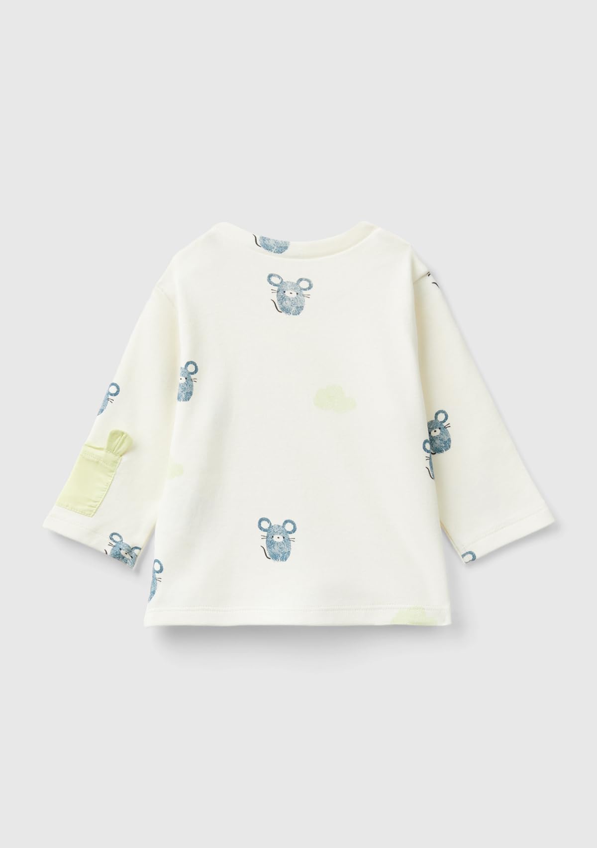 Benetton 3m28a1053 T-Shirt Bimbo 50 Manica Lunga Fantasia