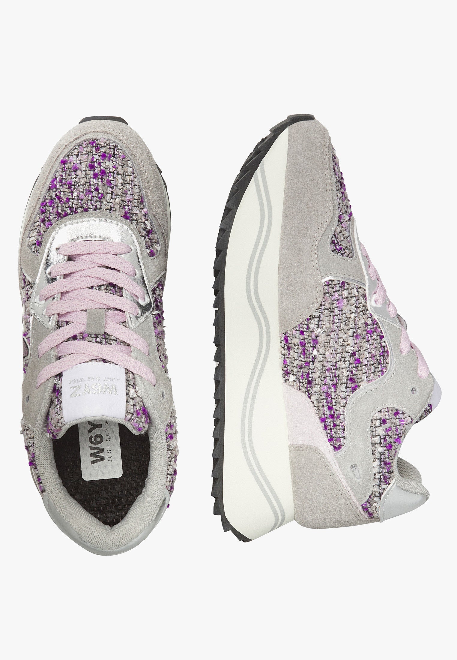 W6YZ Deva W 2017405 59 sneakers donna grigio lilla platform