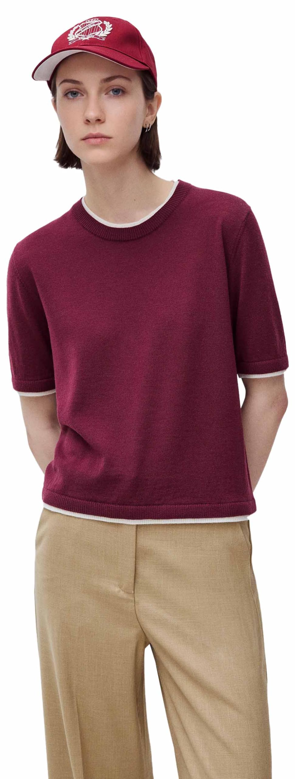 United Colors of Benetton 11ahd10g4 Maglia Donna Blu in Lana