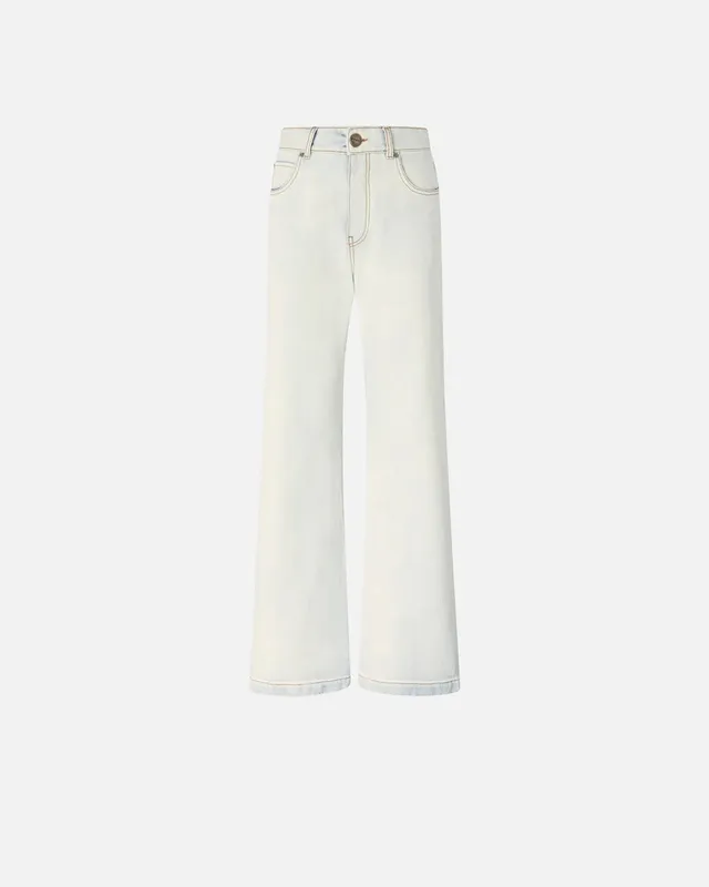 Pinko Wanda 106383 A34X Jeans Donna Azzurro Wide Leg