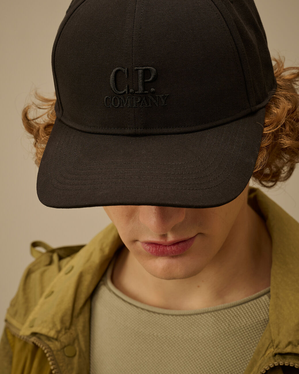 C.P. Company MAC750A Cappello Baseball Nero Gabardina