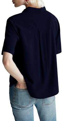 United Colors of Benetton Camicia Donna Verde in Viscosa