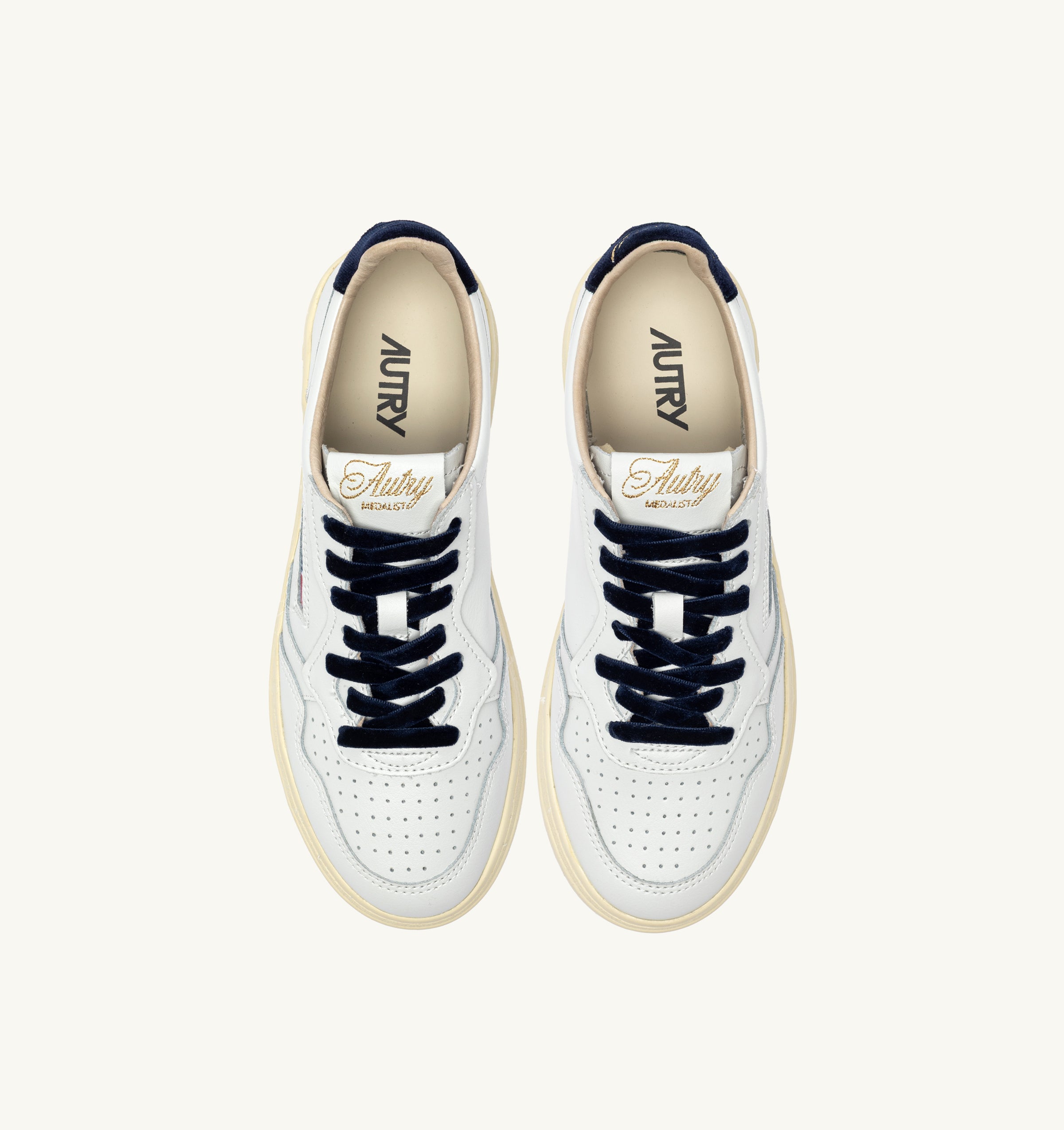 Autry Medalist Low AULW-VZ02 sneakers donna white navy pelle