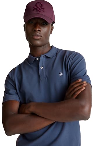 Benetton Polo Manica Corta Slim Patch Logo Cotone