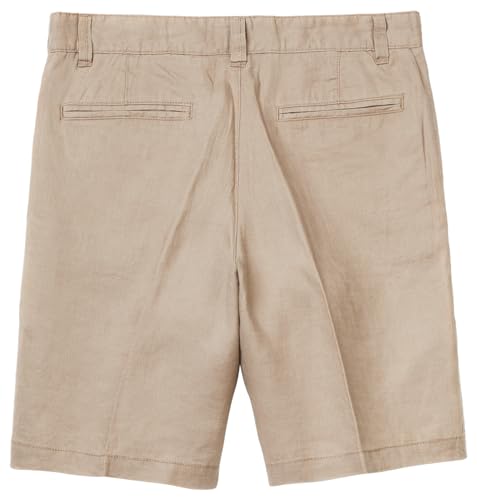 Benetton 4AGH59548 Bermuda Uomo 58 lino chino beige