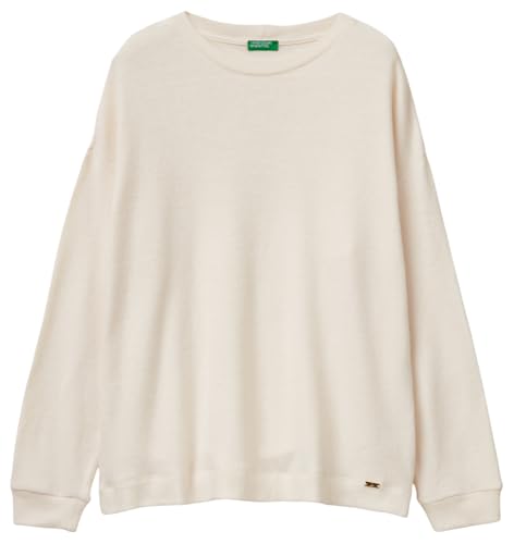 Benetton 3q413m08a Maglione Donna Pristine manica lunga