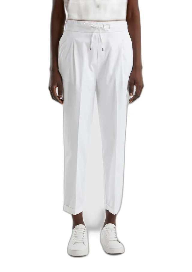 Benetton Pantaloni Joggers Donna cotone stretch coulisse