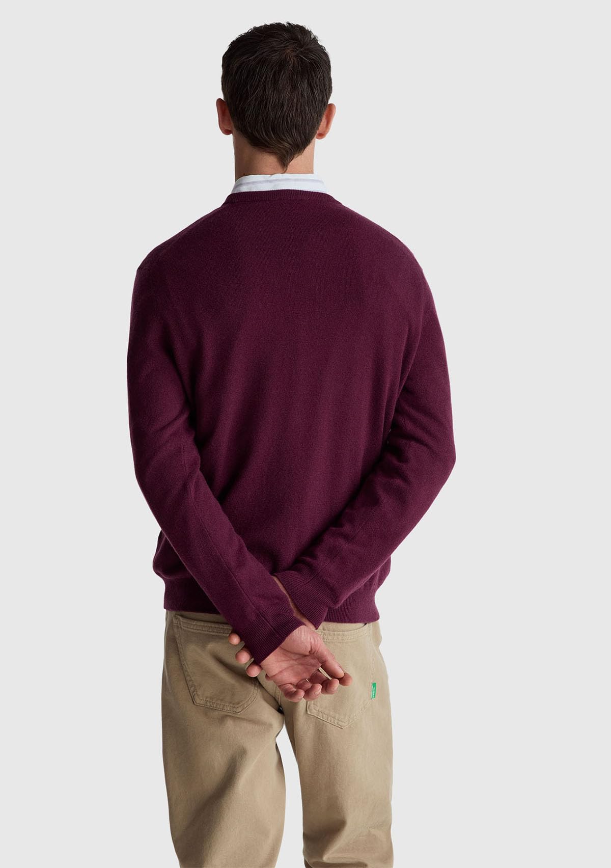 Benetton 1002u1g34 maglia girocollo uomo manica lunga