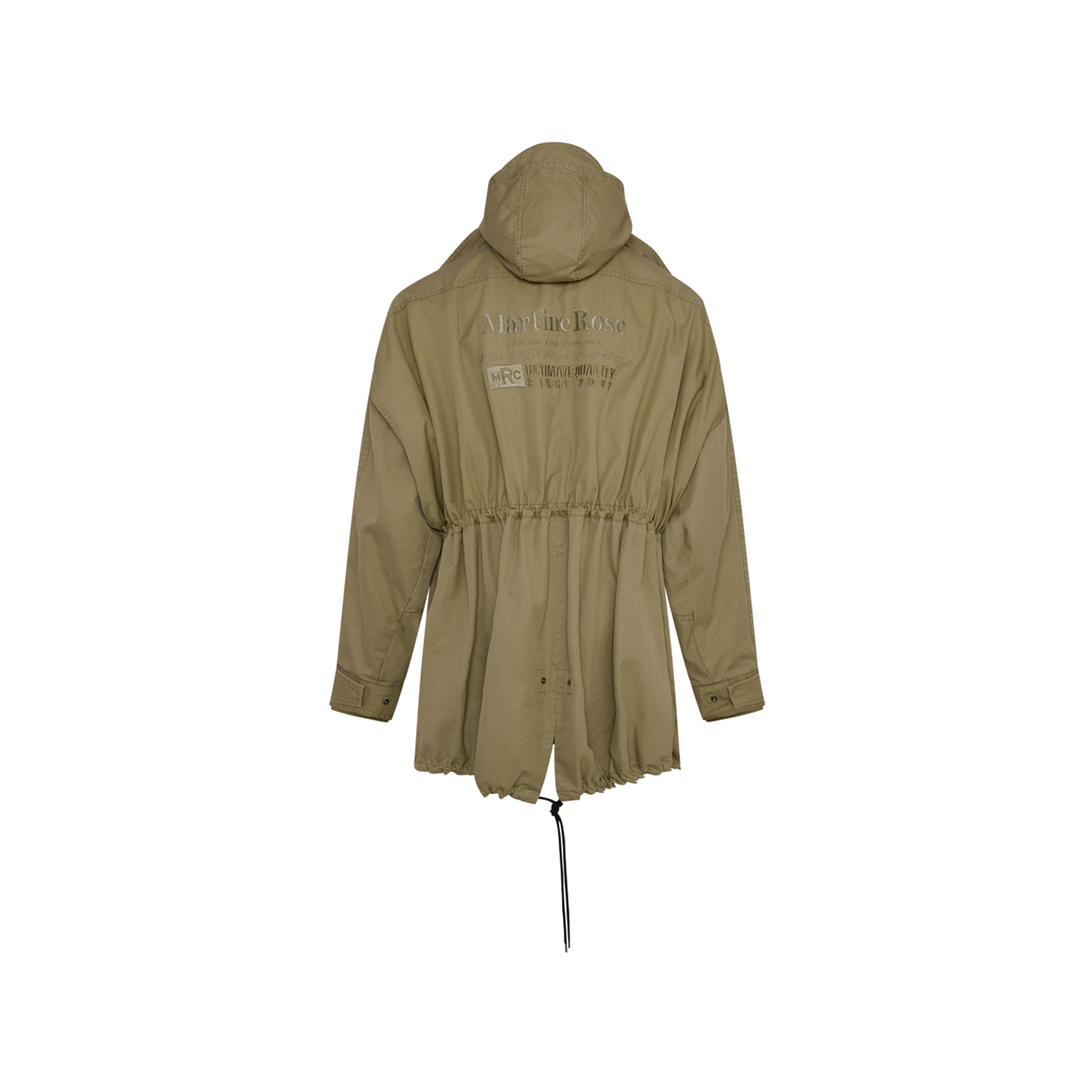 Martine Rose Half Stretch Trench giacca Khaki Green cotone