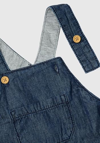 Benetton Salopette Denim Donna Fodera a Quadri