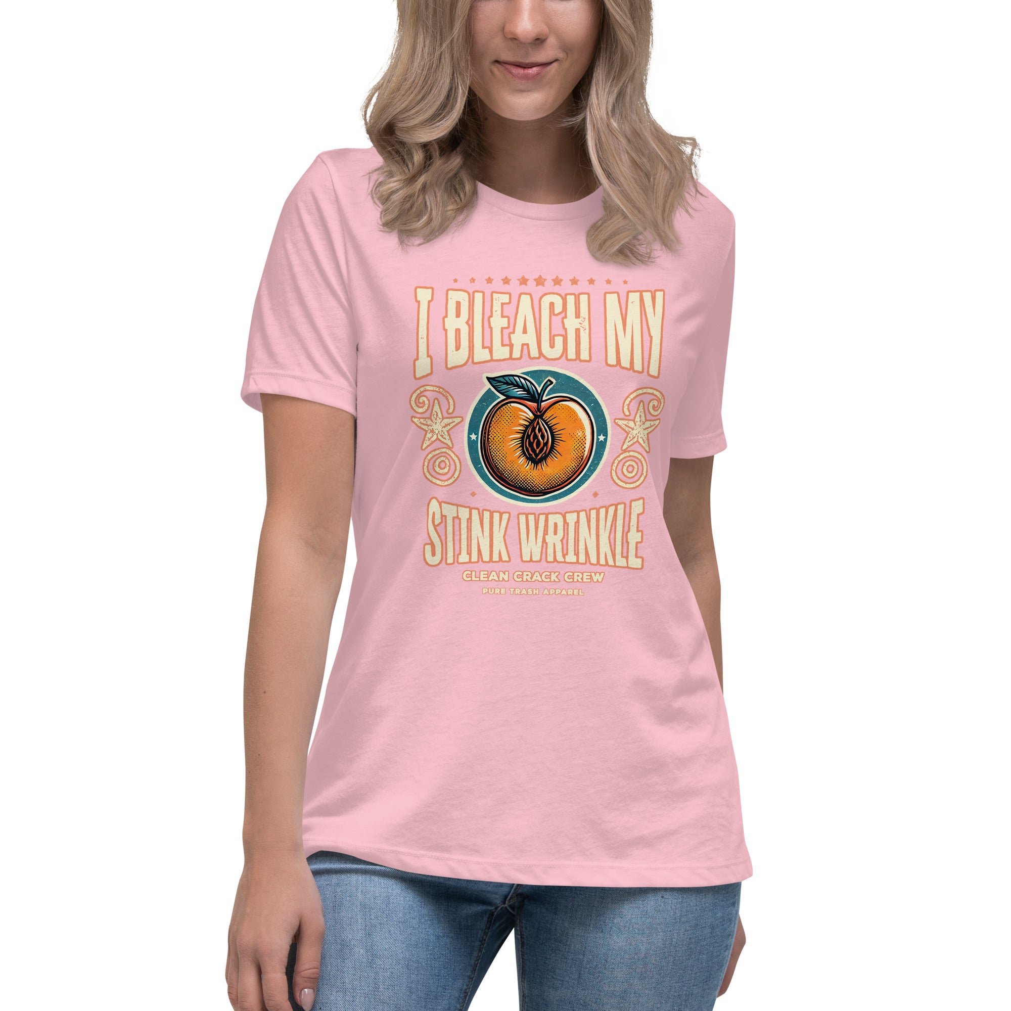 Pure Trash I Bleach My Stink Wrinkle t-shirt donna navy