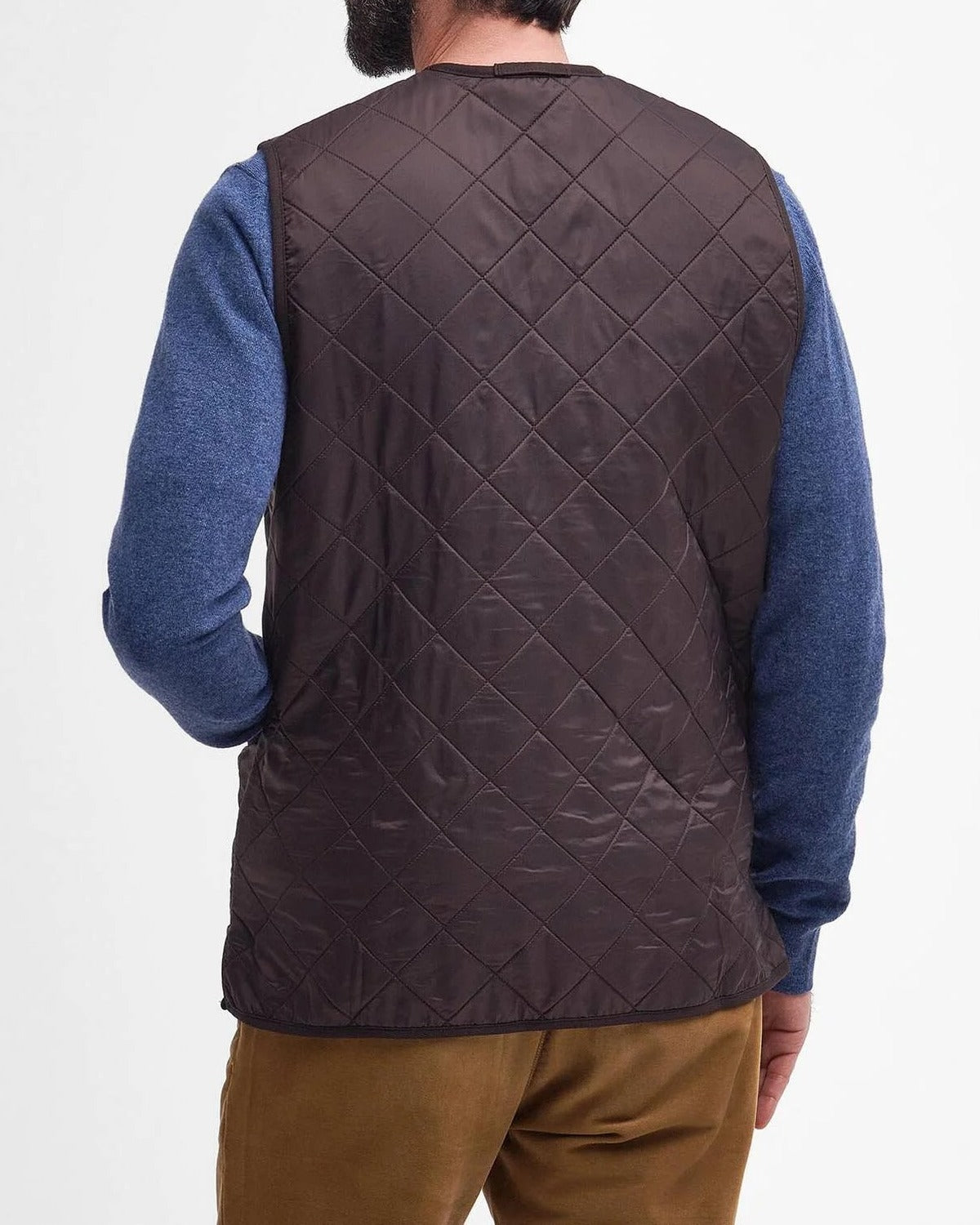 Barbour MLI0002 Polarquilt Gilet Uomo Brown Taglia L Pile