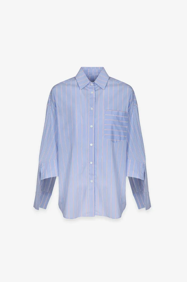 Gaelle Paris GAABW09845 Camicia Righe Azzurro 40