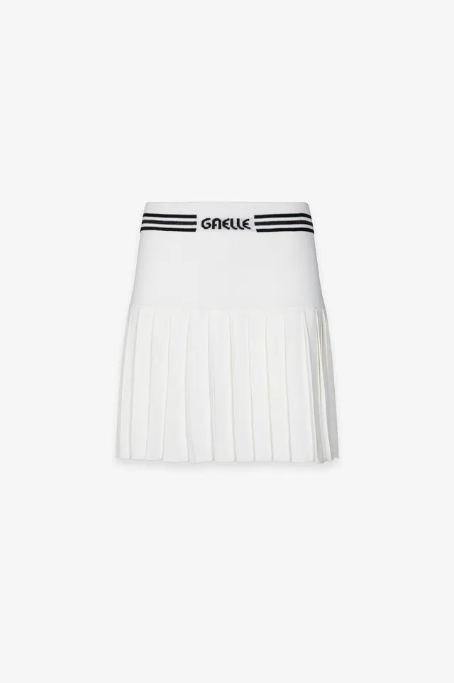 Gaelle Paris GAABW09432 Gonna Corta Avorio a Pieghe