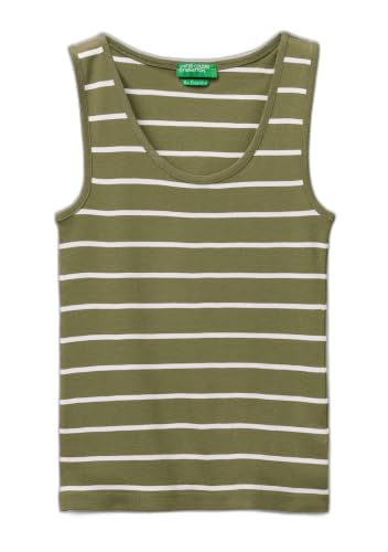 Benetton Canotta Costina Rigata Slim Fit Tinta Unita