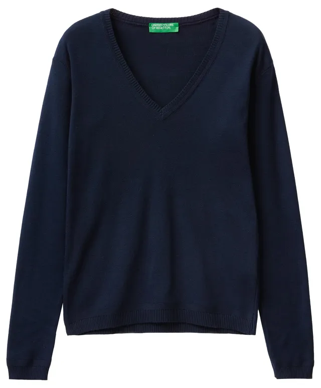 Benetton Maglieria 1091d4625 Maglia Scollo V Donna