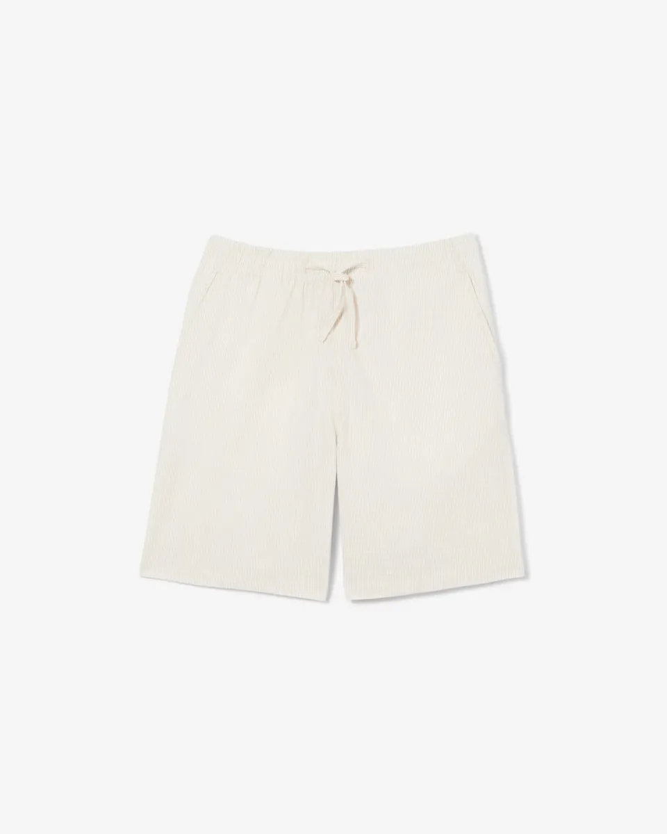 Lacoste GH1977 shorts uomo seersucker blanc beige
