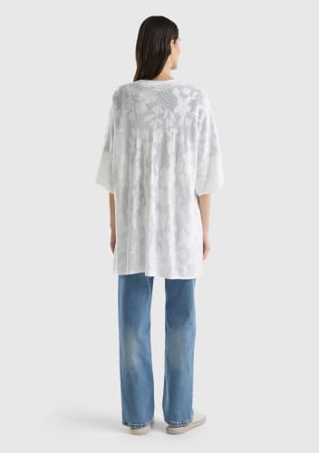 Benetton 103cd603o Cardigan Donna Pizzo Bianco
