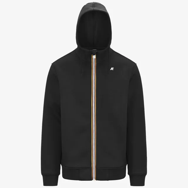 K-Way Rainer K2141DW Felpa Uomo Black Pure Zip