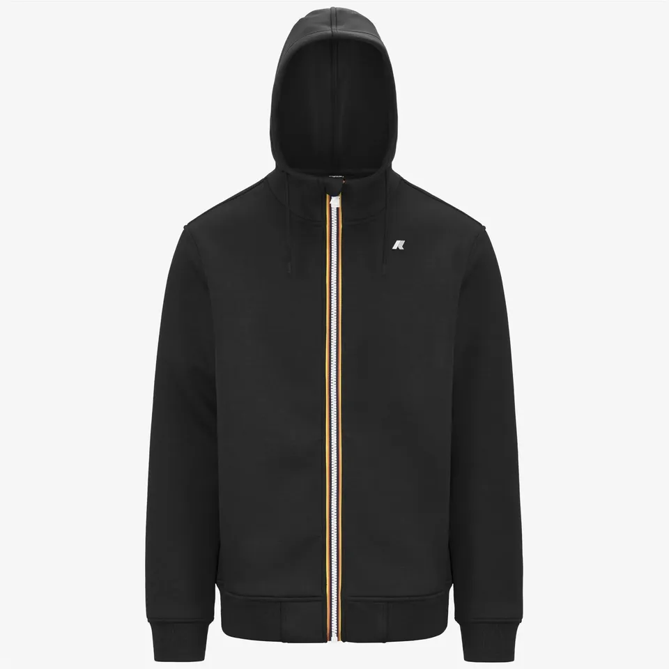 K-Way Rainer K2141DW Felpa Uomo Black Pure Zip
