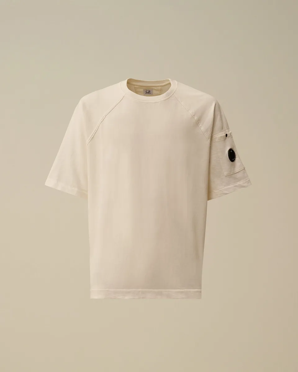 C.P. Company 20CMSS034A Felpa Uomo Bianca Gauze White