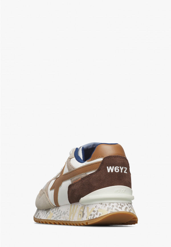 W6YZ Yak-M 2015185 48 Sneaker Uomo Bianco Marrone