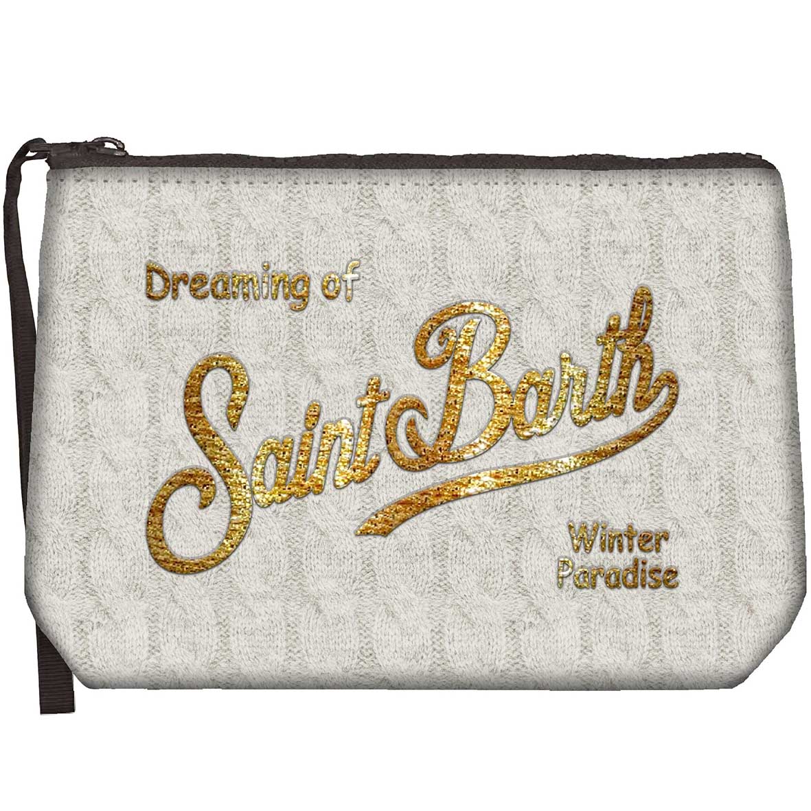 MC2 Saint Barth Aline Tricot pochette panna oro tricot